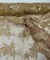 Champagne Sequin Embroidered Lace Fabric by the Yard, 54" Wide Floral Mesh Lace with Double Scalloped Edges
